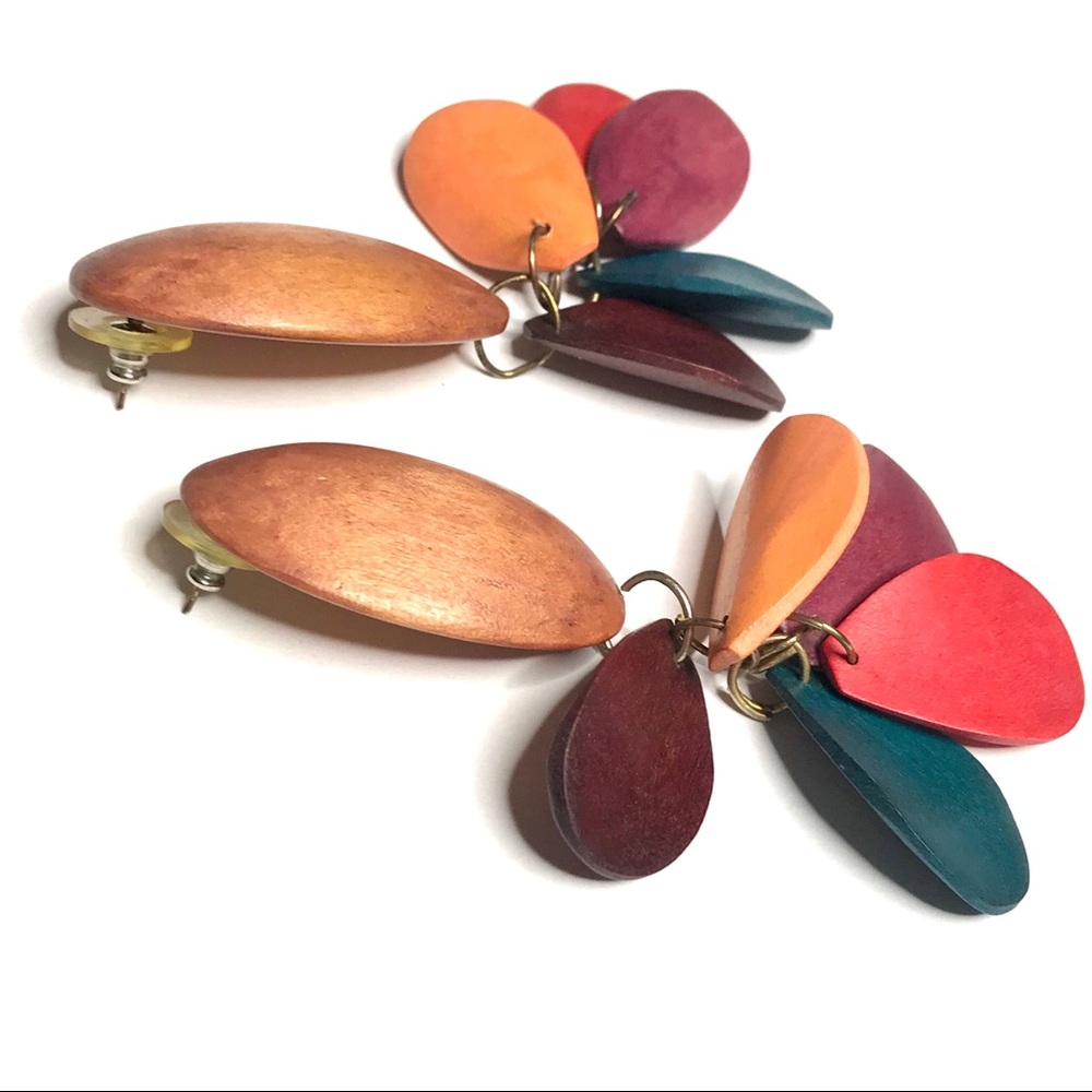 Vintage Dangle Statement Lightweight Earrings - image 5